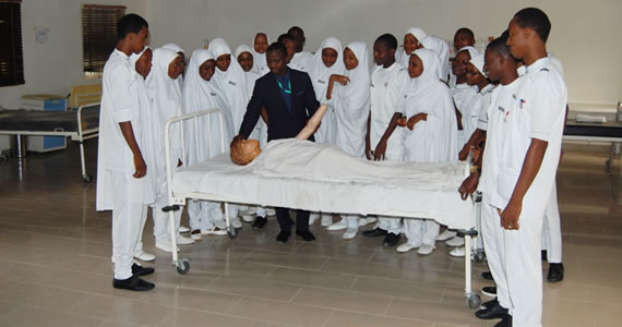 Nurses Students during practical session